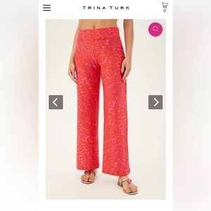 NWT Trina Turk floral Beach cover up pants Sz medium